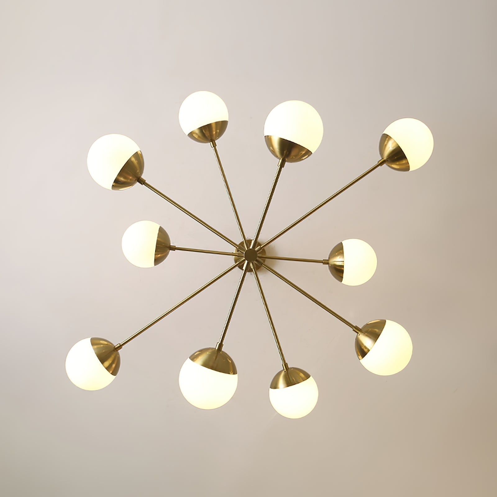 Ultra Chandelier Métal Laiton Verre Minimaliste Moderne - Neutralighting