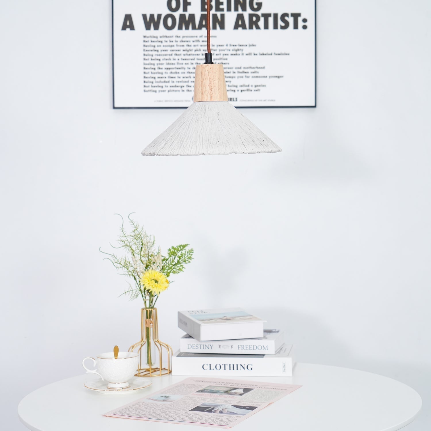 Solara Lampe suspendue en béton plissé - Neutralighting