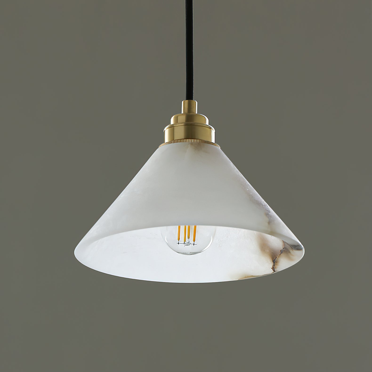 Xen Lampe Pendante En Laiton Et Albâtre Minimaliste Moderne - Neutralighting