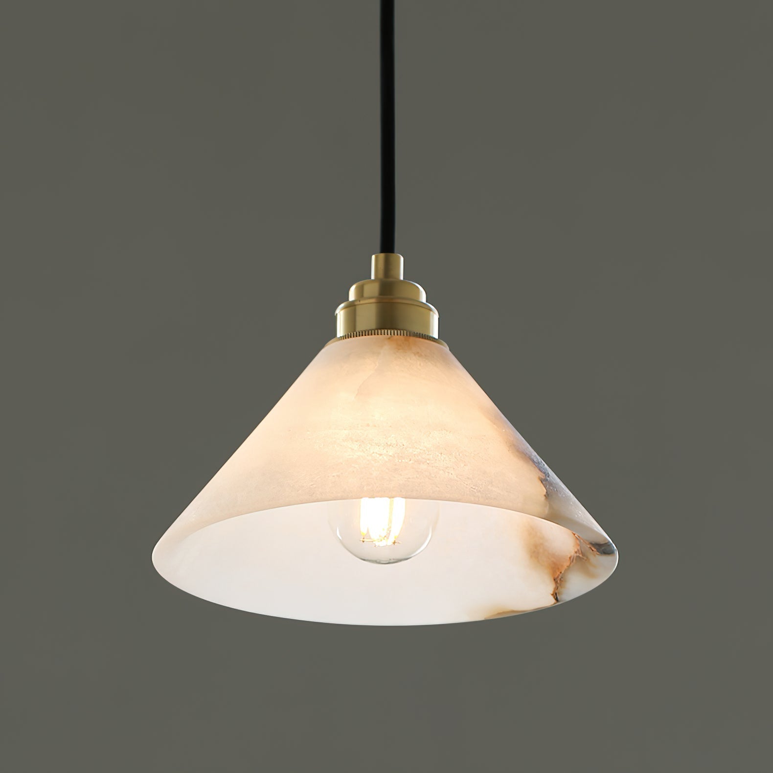 Xen Lampe Pendante En Laiton Et Albâtre Minimaliste Moderne - Neutralighting