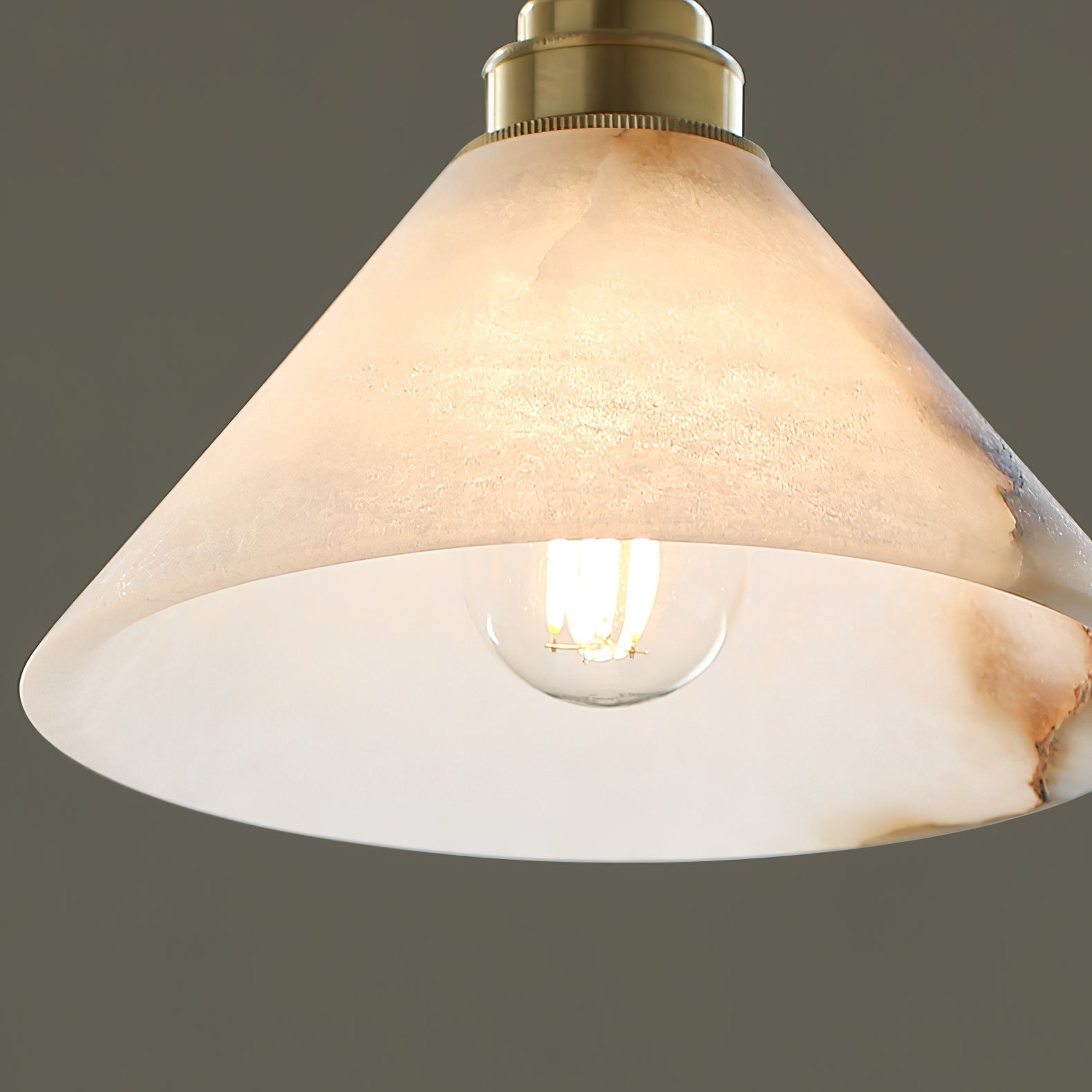 Xen Lampe Pendante En Laiton Et Albâtre Minimaliste Moderne - Neutralighting