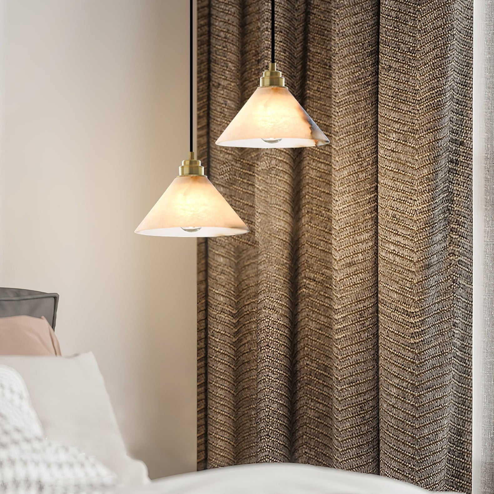 Xen Lampe Pendante En Laiton Et Albâtre Minimaliste Moderne - Neutralighting