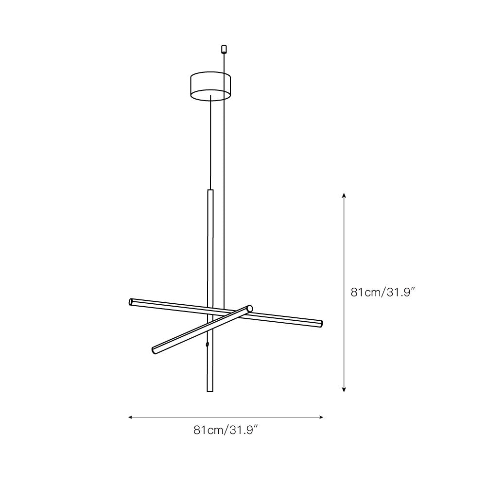 Breeze Chandelier Métal Cuivre Classique Minimaliste Moderne - Neutralighting