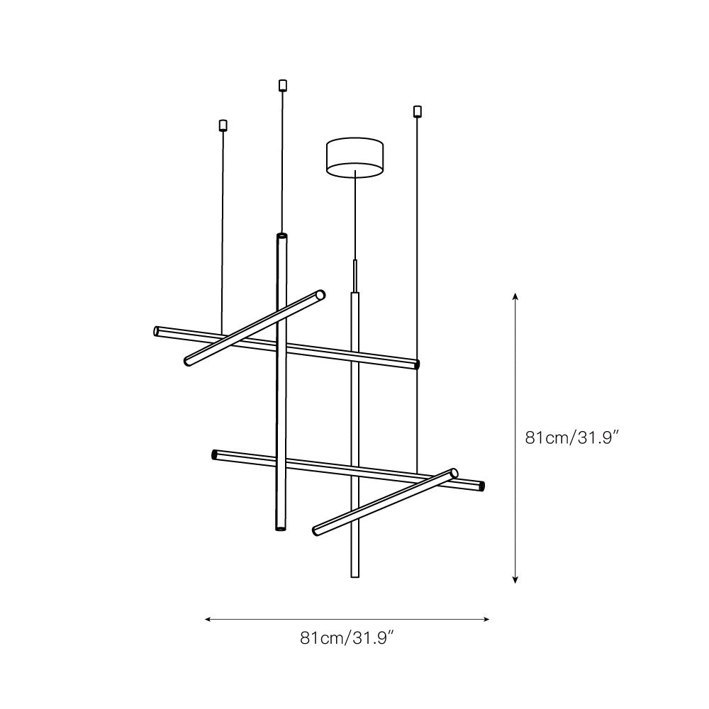 Breeze Chandelier Métal Cuivre Classique Minimaliste Moderne - Neutralighting