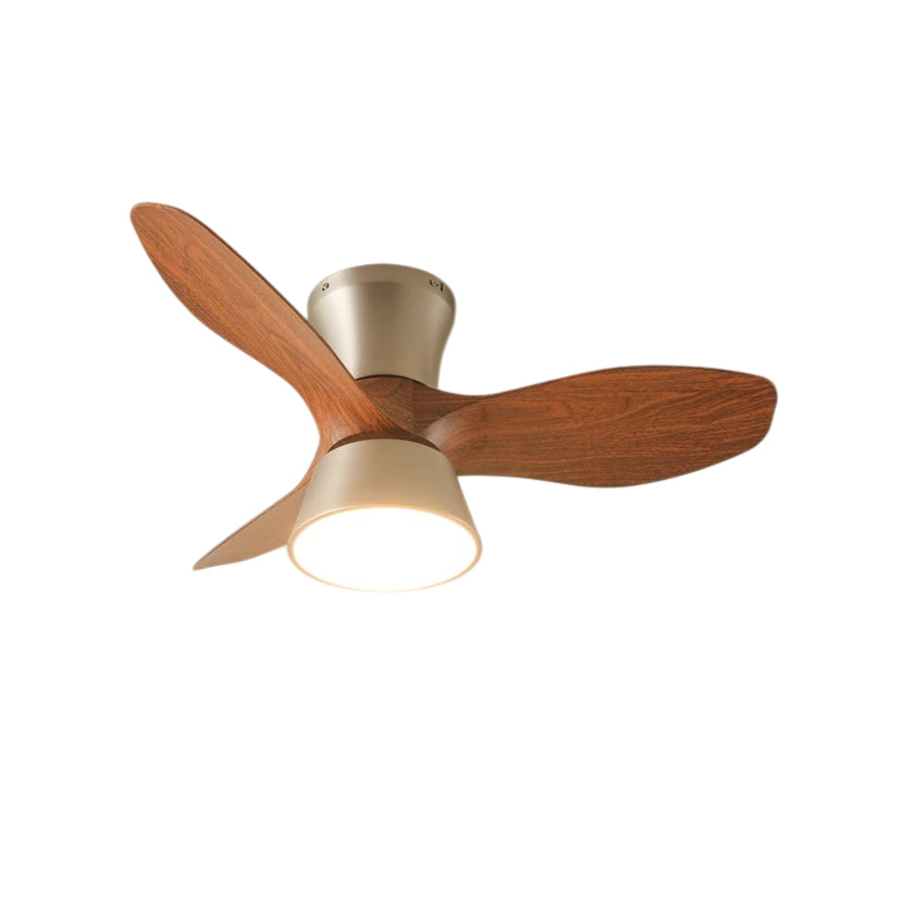 Zanorir Ventilateur De Plafond En Bois Naturel Et Acrylique Minimaliste Moderne Avec Lumière - Neutralighting