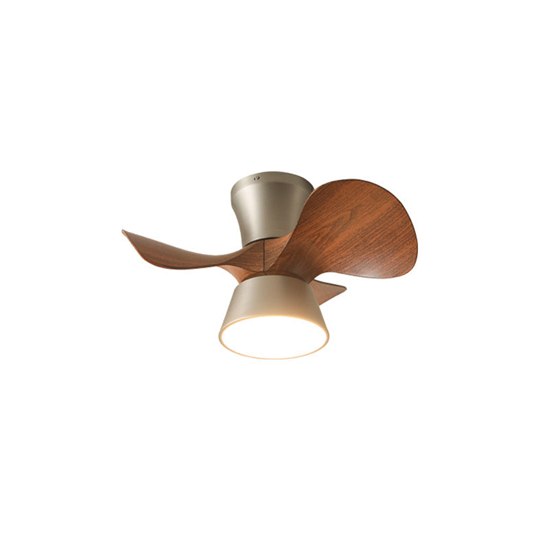 Zanorir Ventilateur De Plafond En Bois Naturel Et Acrylique Minimaliste Moderne Avec Lumière - Neutralighting