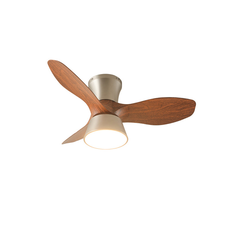 Zanorir Ventilateur De Plafond En Bois Naturel Et Acrylique Minimaliste Moderne Avec Lumière - Neutralighting