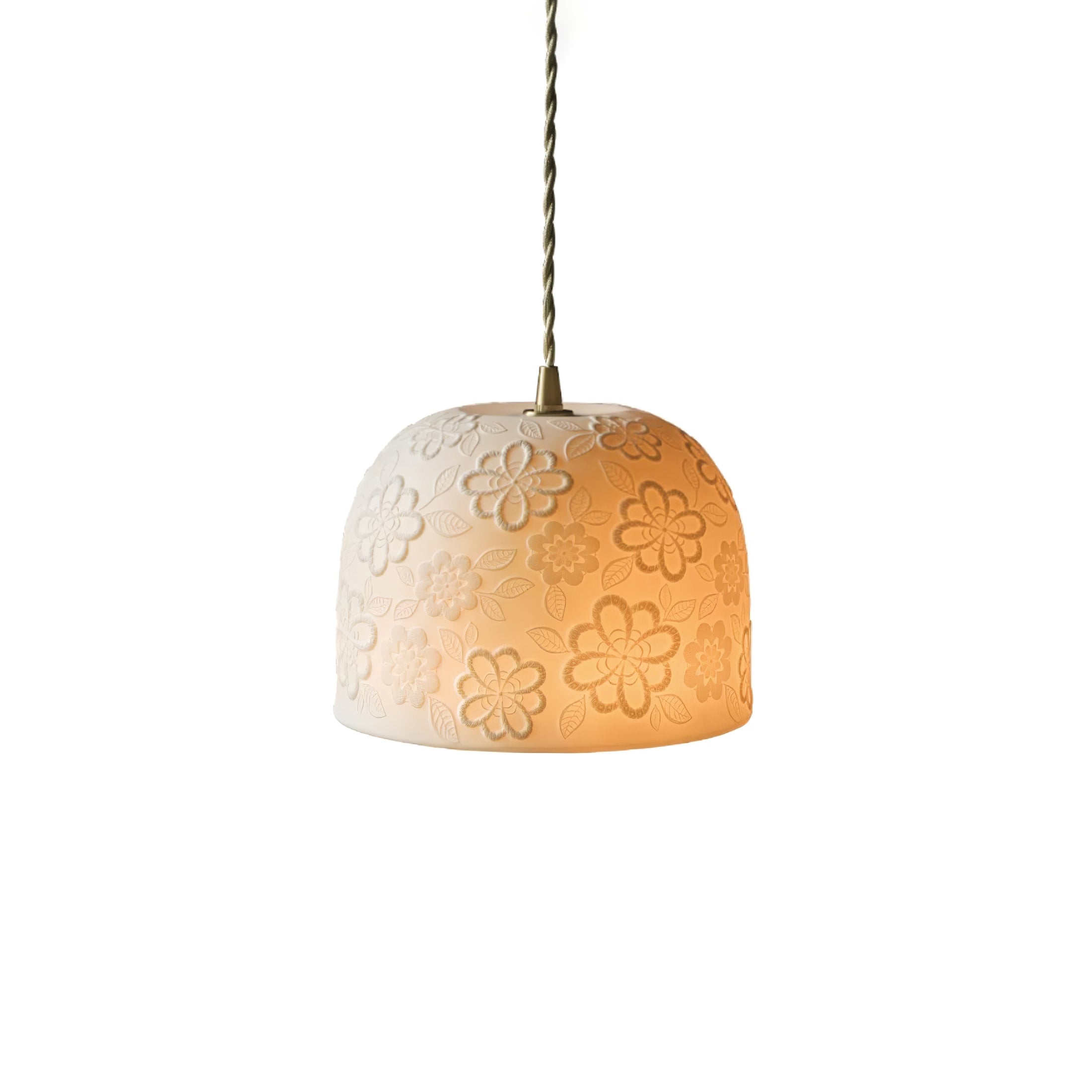 Corals Suspension en Céramique Embossée Florale - Neutralighting