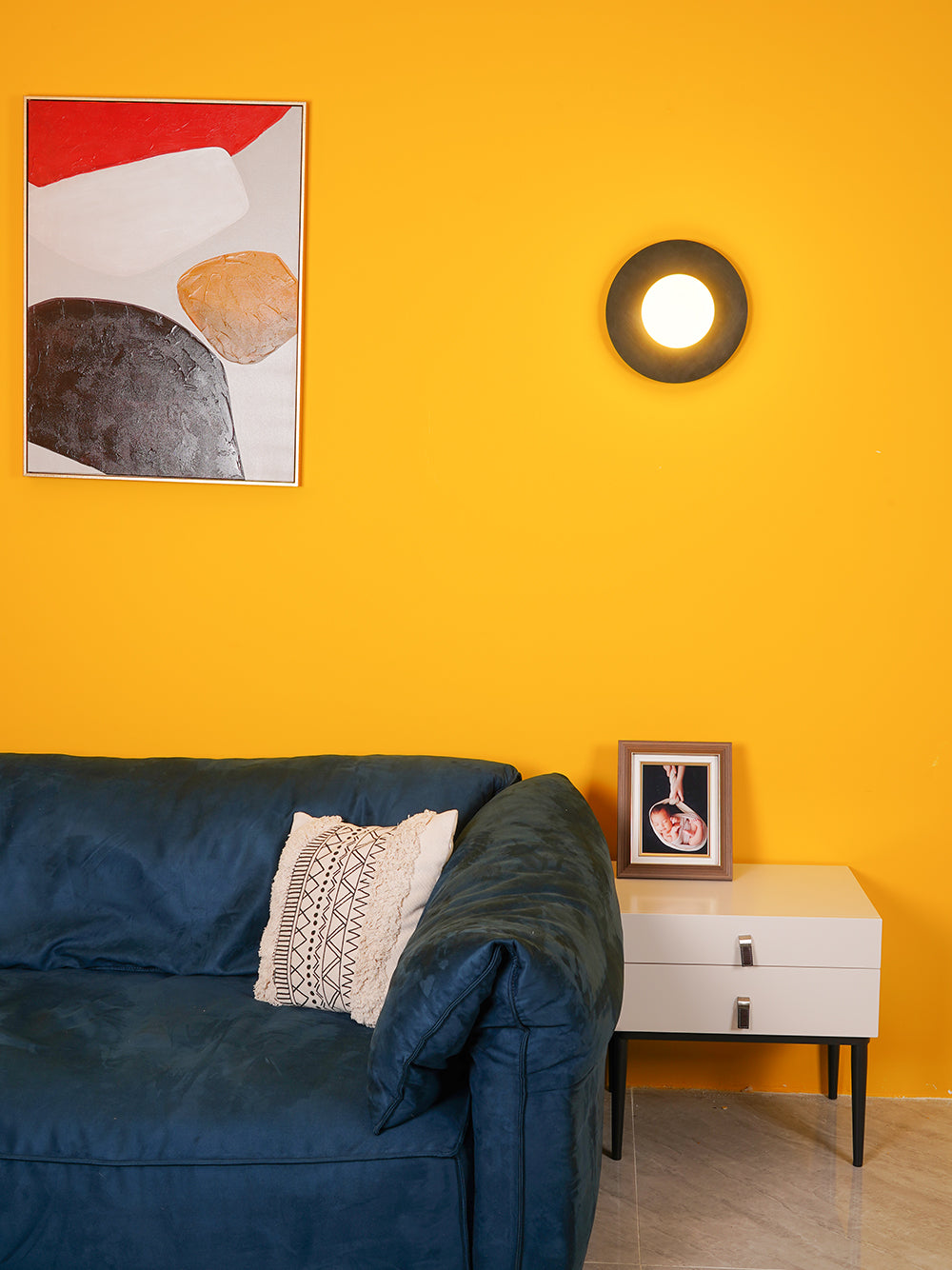 Haze Lampe Murale Ronde En Métal Et Verre Minimaliste Moderne - Neutralighting