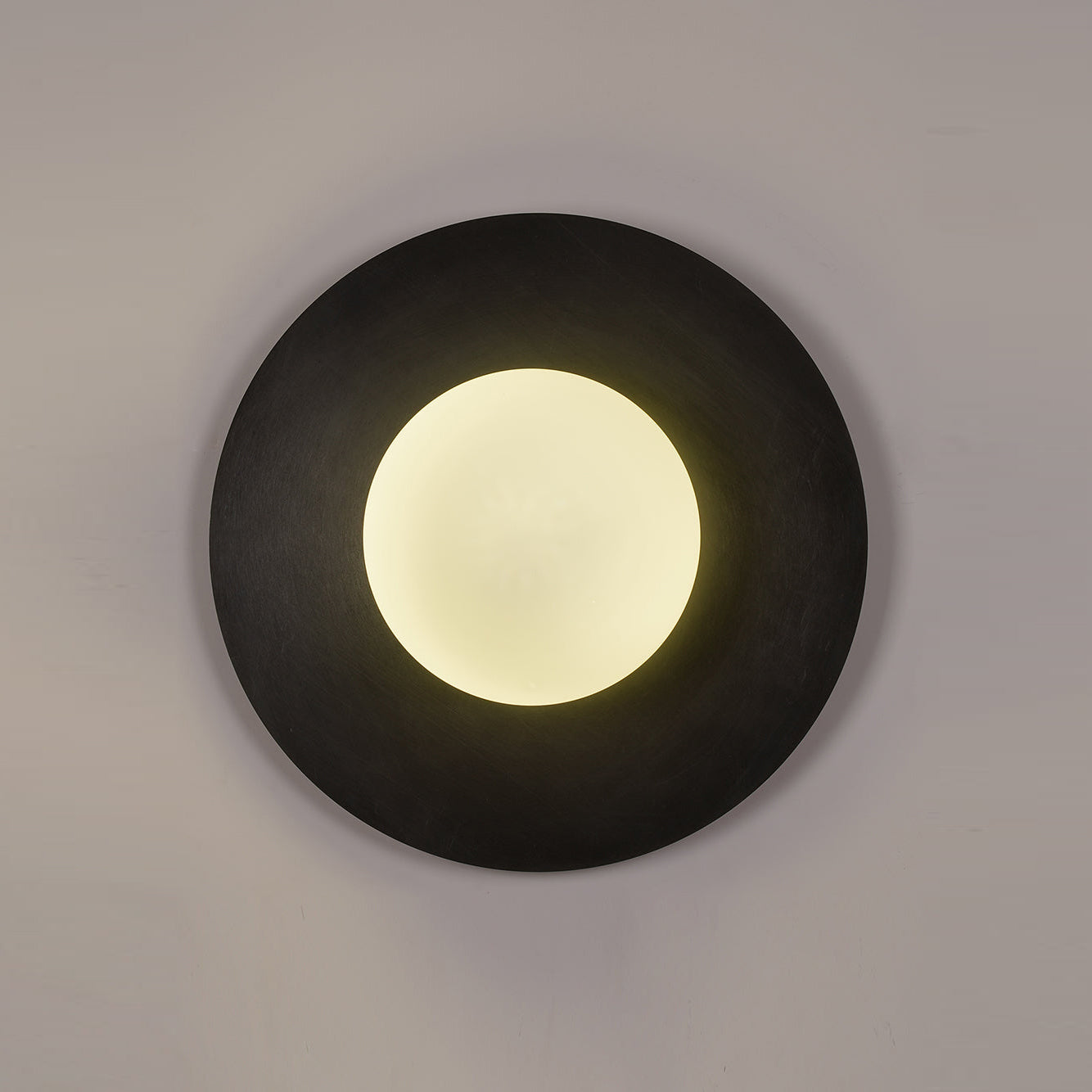 Haze Lampe Murale Ronde En Métal Et Verre Minimaliste Moderne - Neutralighting