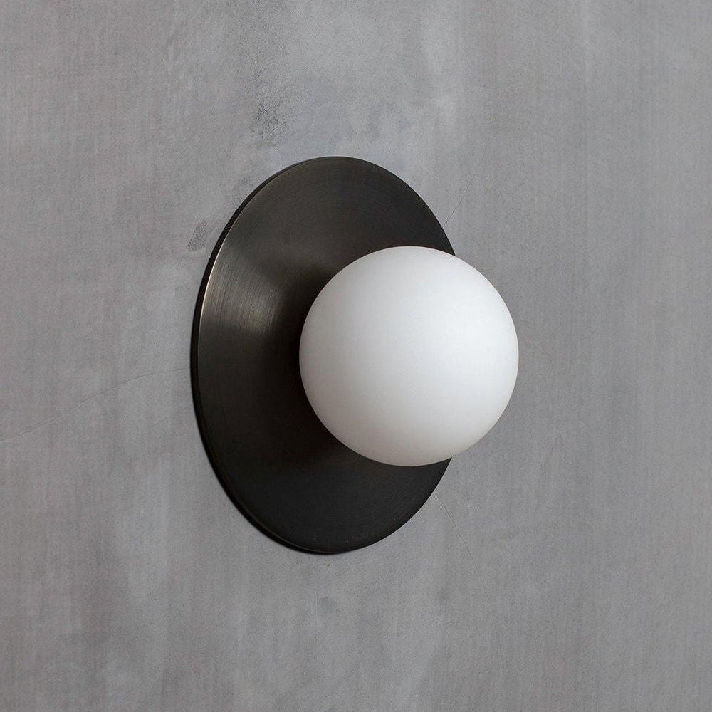 Haze Lampe Murale Ronde En Métal Et Verre Minimaliste Moderne - Neutralighting