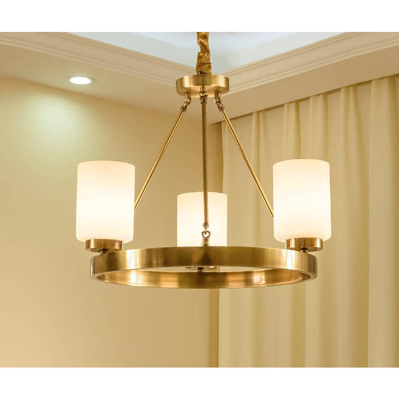 Illume Lustre Métal Laiton Verre Luxe Postmoderne - Neutralighting