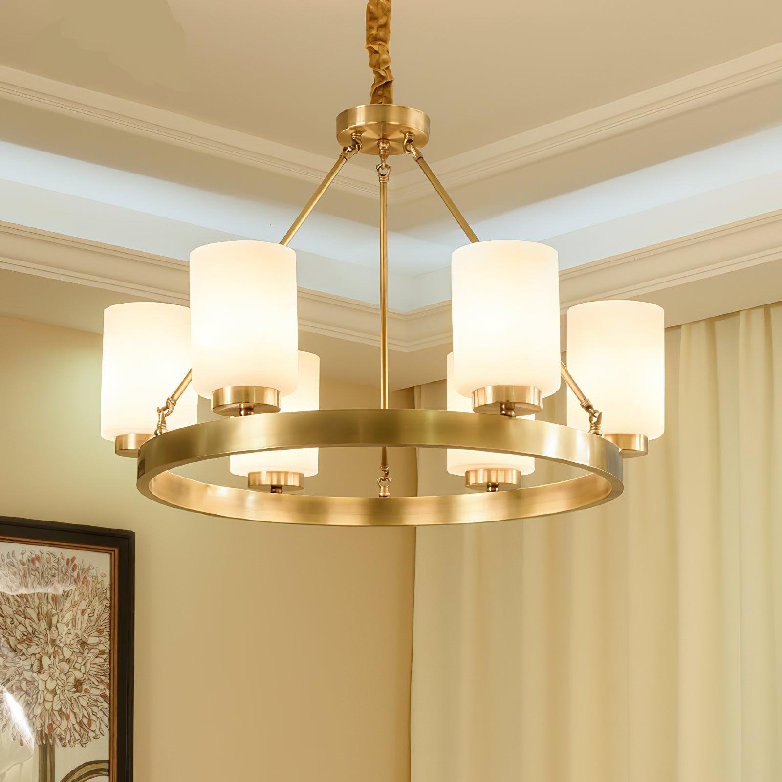 Illume Lustre Métal Laiton Verre Luxe Postmoderne - Neutralighting
