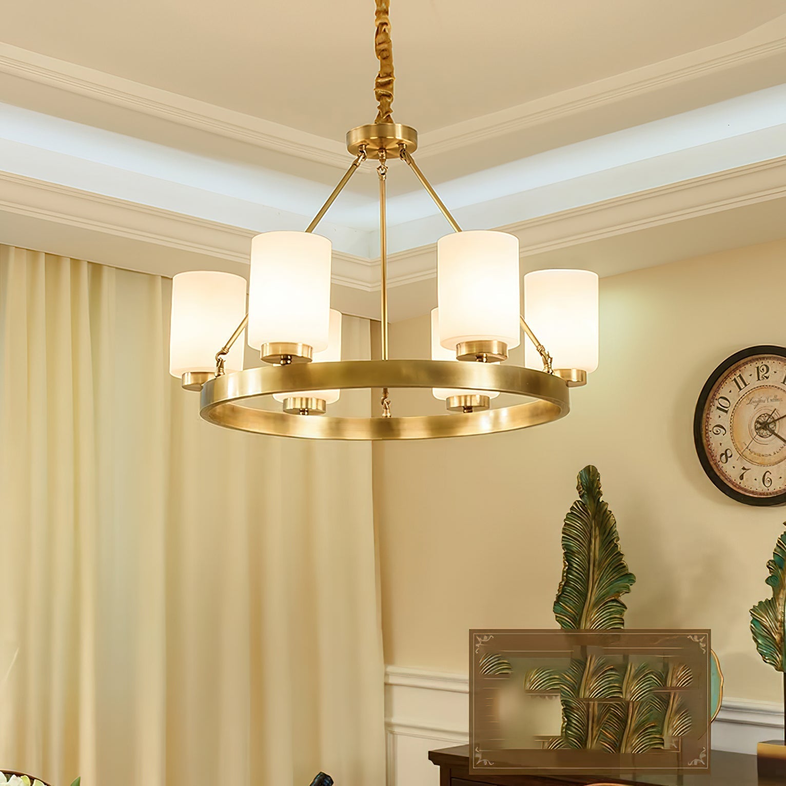 Illume Lustre Métal Laiton Verre Luxe Postmoderne - Neutralighting