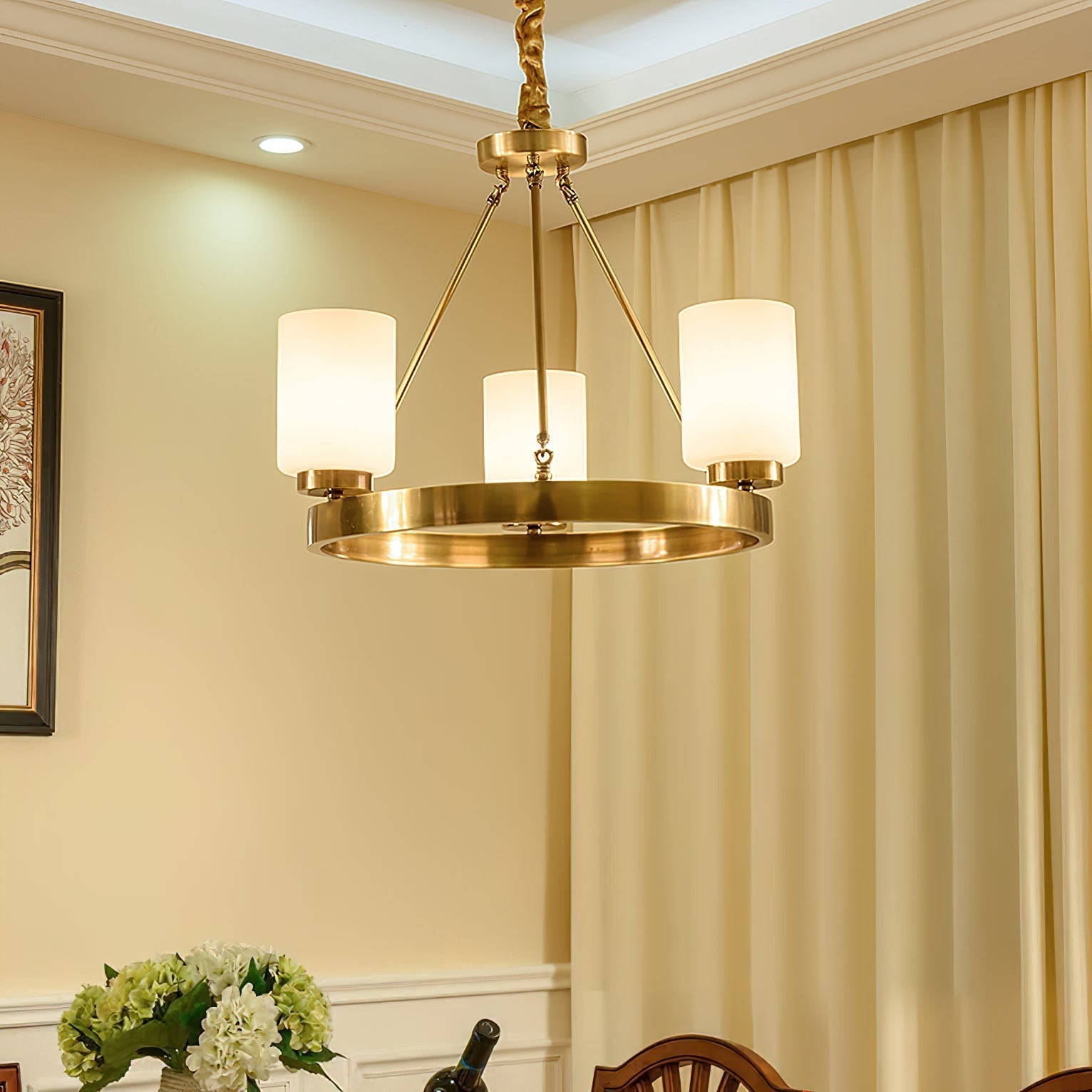 Illume Lustre Métal Laiton Verre Luxe Postmoderne - Neutralighting