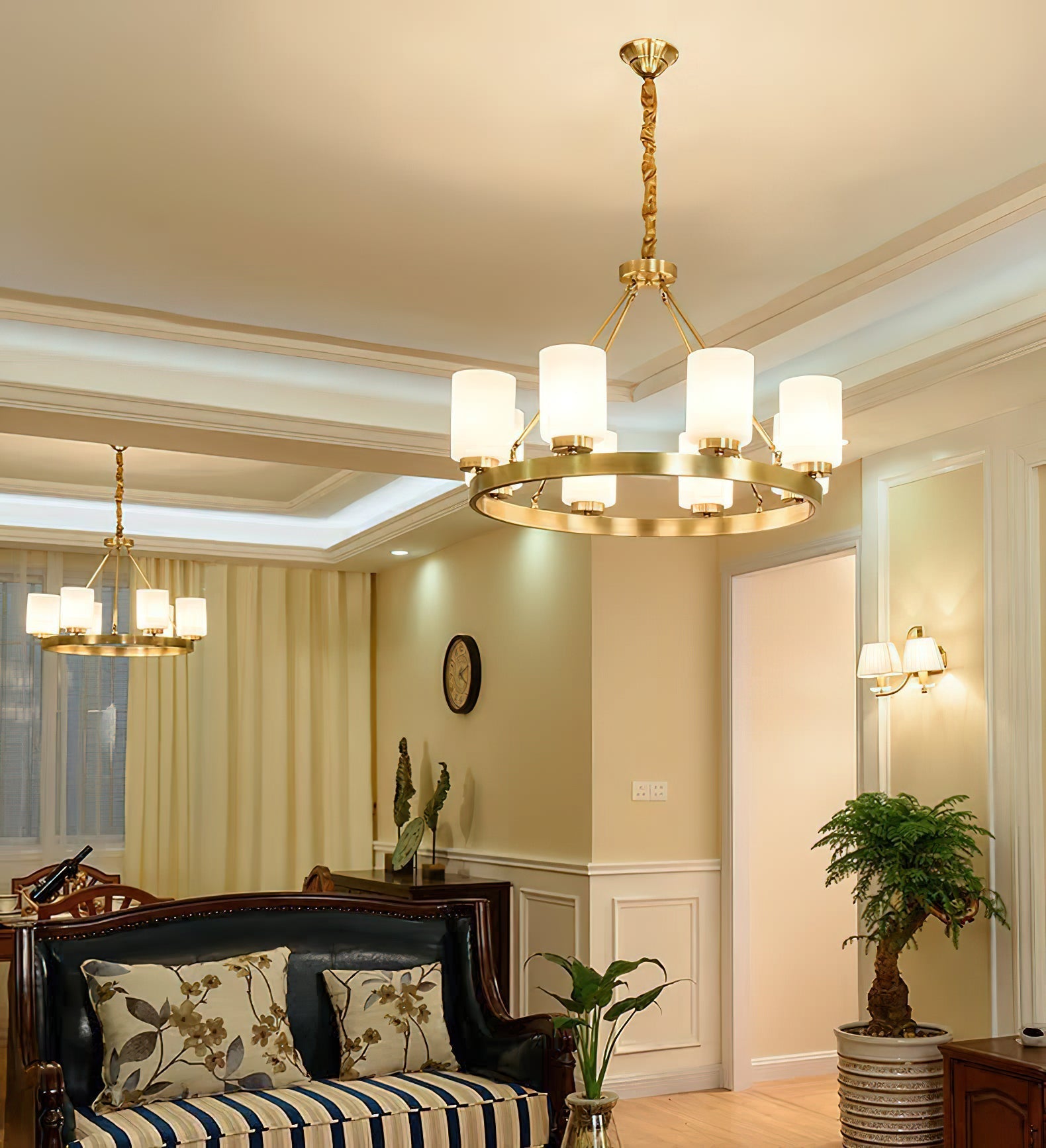 Illume Lustre Métal Laiton Verre Luxe Postmoderne - Neutralighting