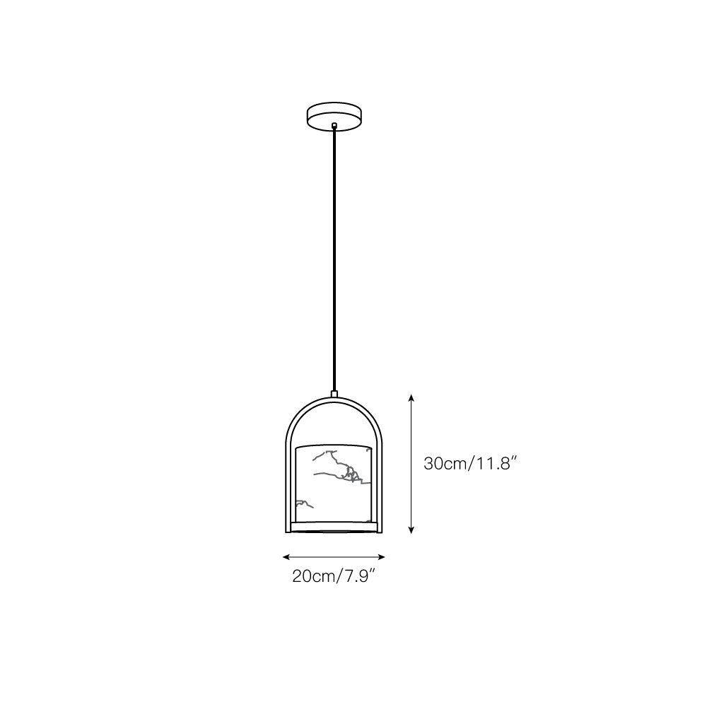 Jewel Lampe Pendante En Métal Laiton Et Albâtre Minimaliste Moderne - Neutralighting