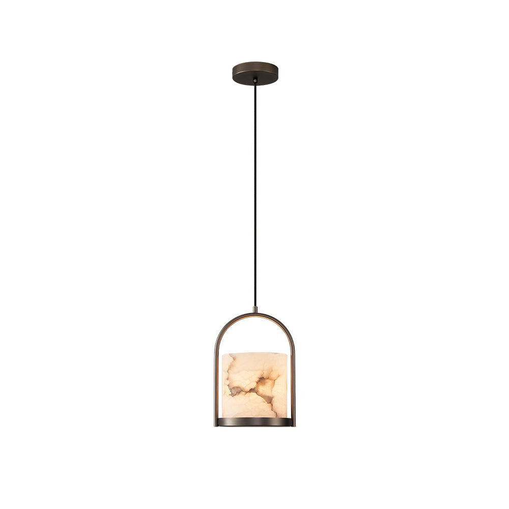 Jewel Lampe Pendante En Métal Laiton Et Albâtre Minimaliste Moderne - Neutralighting