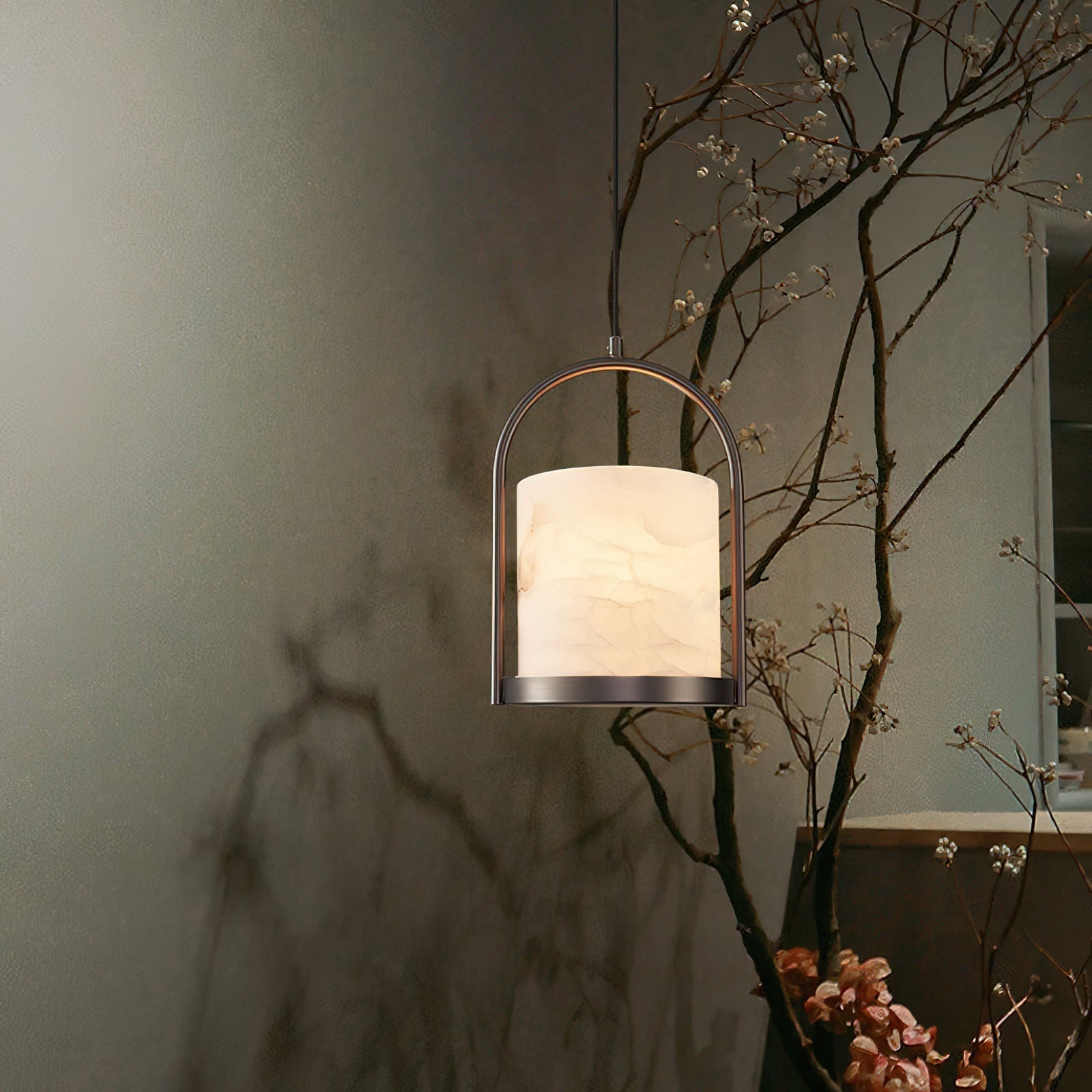 Jewel Lampe Pendante En Métal Laiton Et Albâtre Minimaliste Moderne - Neutralighting