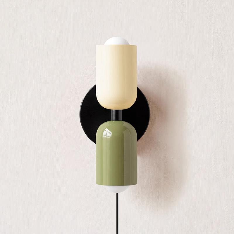 Lustra Wall Lamp Green Black Minimalist Plug-In - Neutralighting