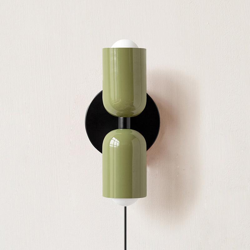 Lustra Wall Lamp Green Black Minimalist Plug-In - Neutralighting