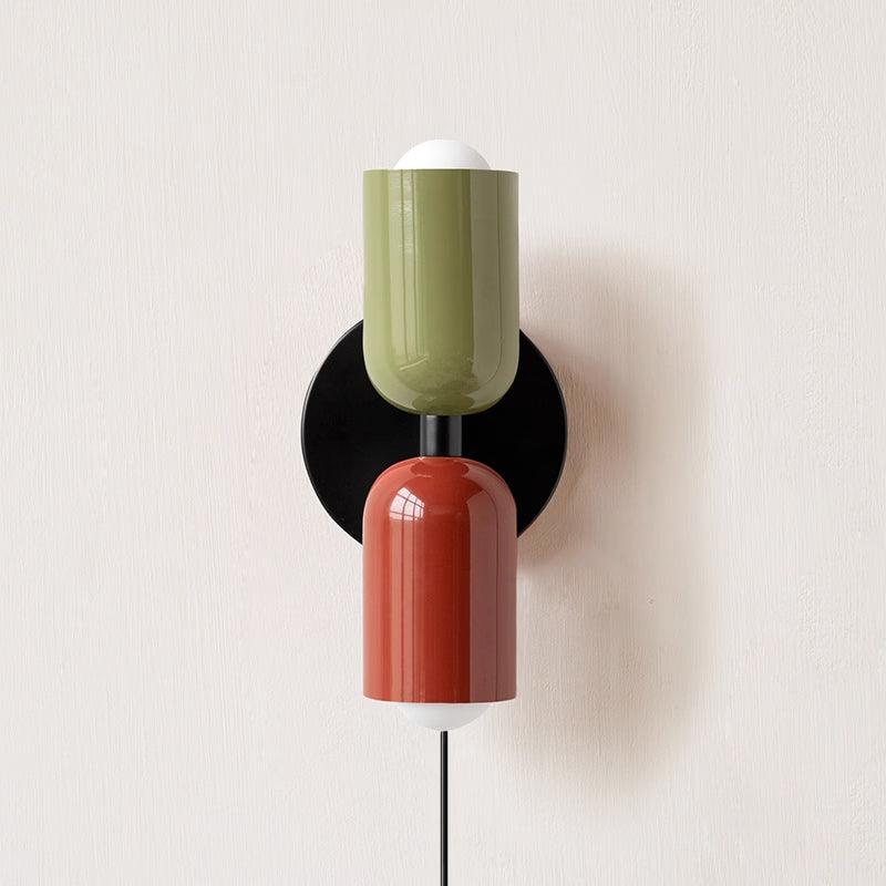 Lustra Wall Lamp Green Black Minimalist Plug-In - Neutralighting