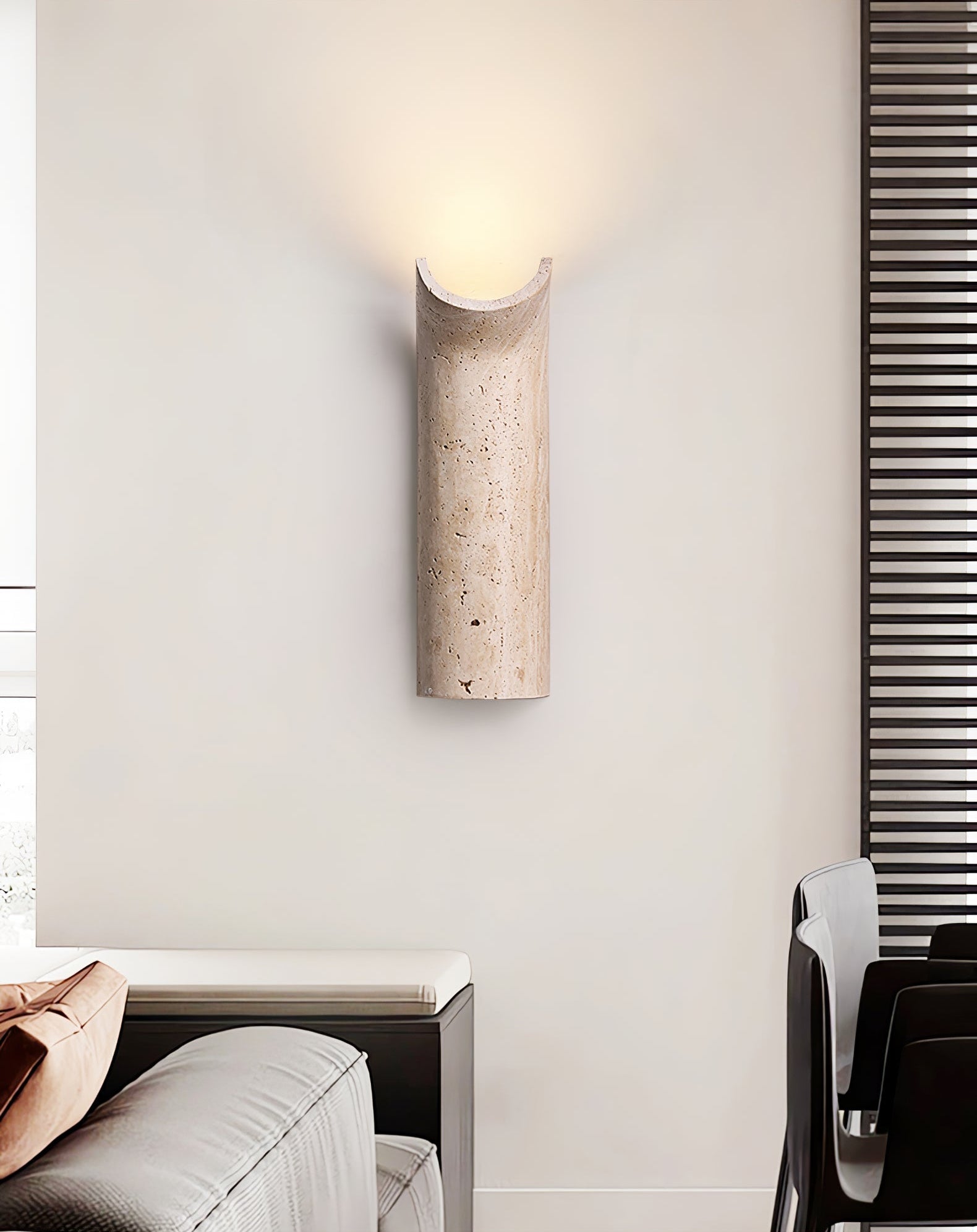 Lycoris Applique Murale Conique en Travertin - Neutralighting