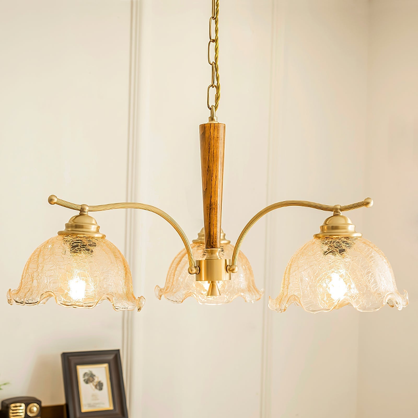 Ogle Lustre Métal Verre Fleur Créativité Individuelle - Neutralighting