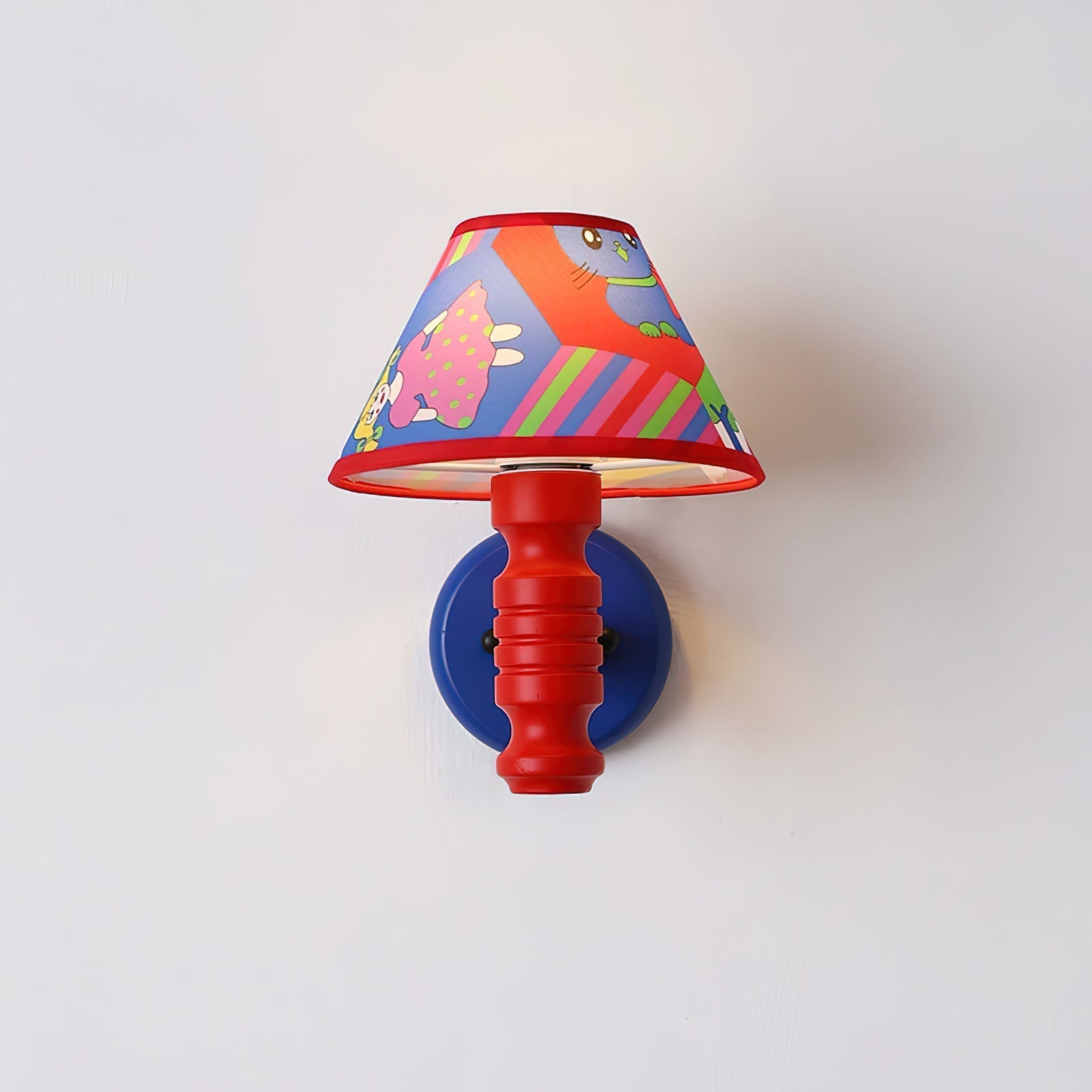 Wall Lamp with Cartoon Fabric Shade and Arm Kids Room - Letslighting