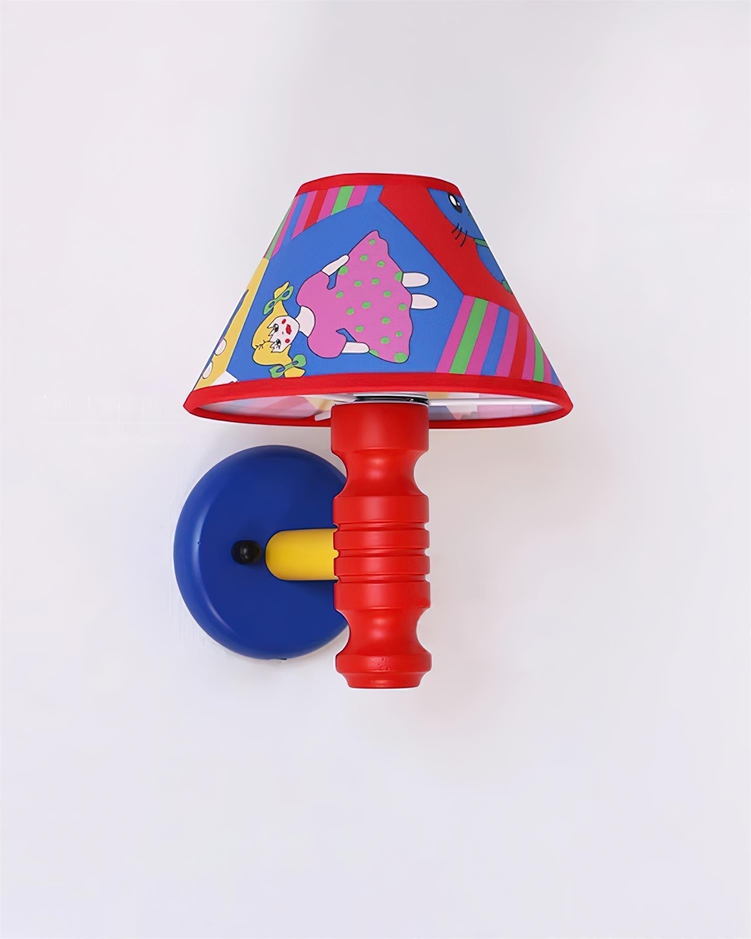 Wall Lamp with Cartoon Fabric Shade and Arm Kids Room - Letslighting
