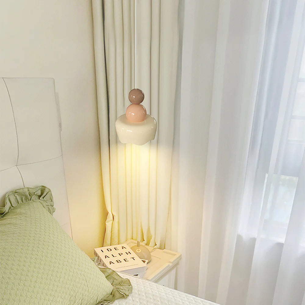 Valentina Poupée Sunny Rain LED Suspension Crème Résine Chambre à coucher - Neutralighting
