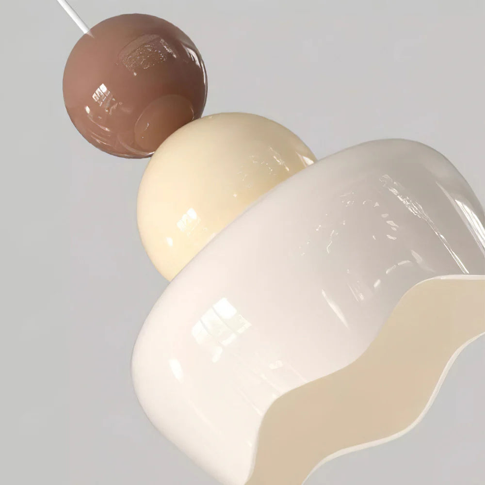 Valentina Poupée Sunny Rain LED Suspension Crème Résine Chambre à coucher - Neutralighting