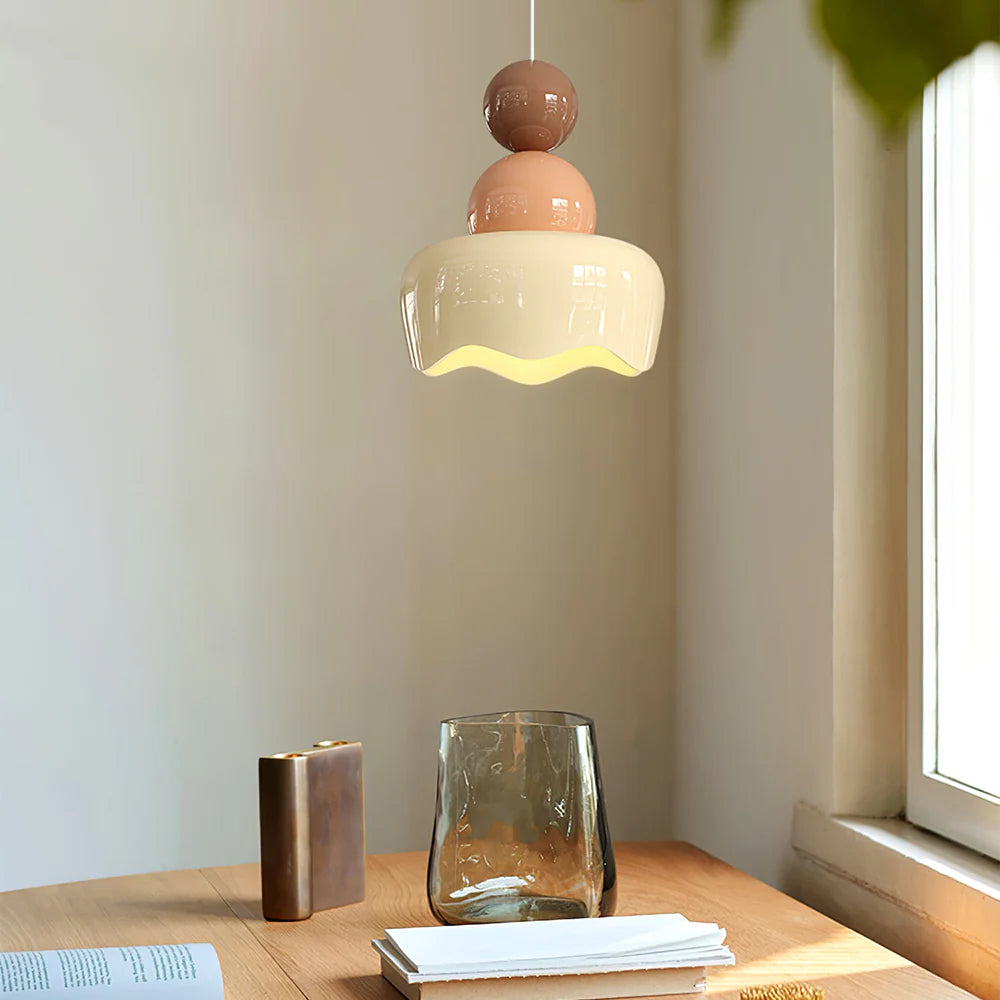 Valentina Poupée Sunny Rain LED Suspension Crème Résine Chambre à coucher - Neutralighting