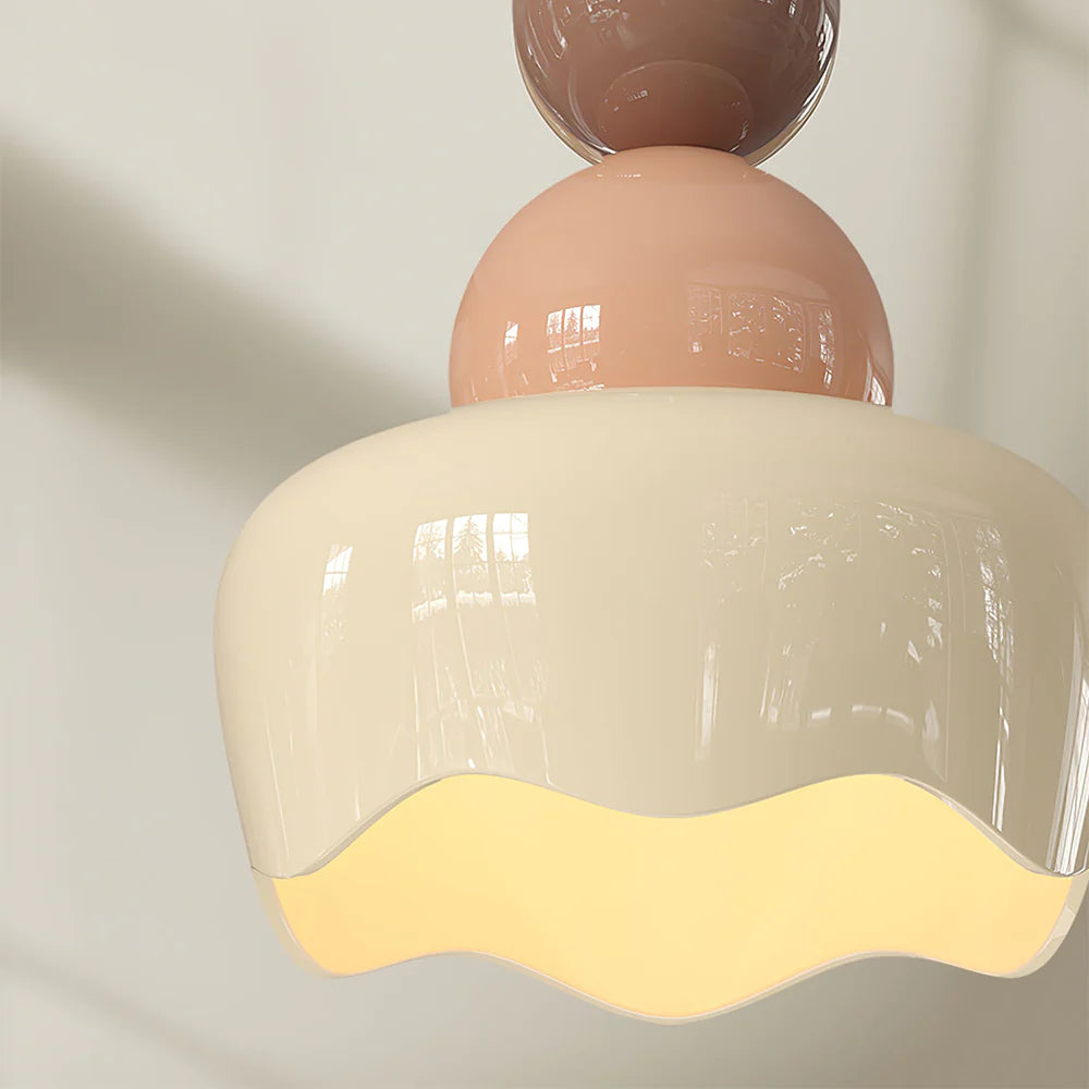 Valentina Poupée Sunny Rain LED Suspension Crème Résine Chambre à coucher - Neutralighting