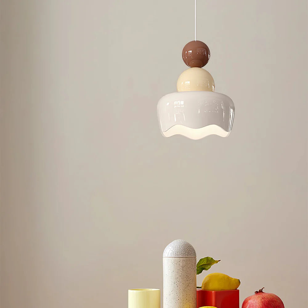 Valentina Poupée Sunny Rain LED Suspension Crème Résine Chambre à coucher - Neutralighting