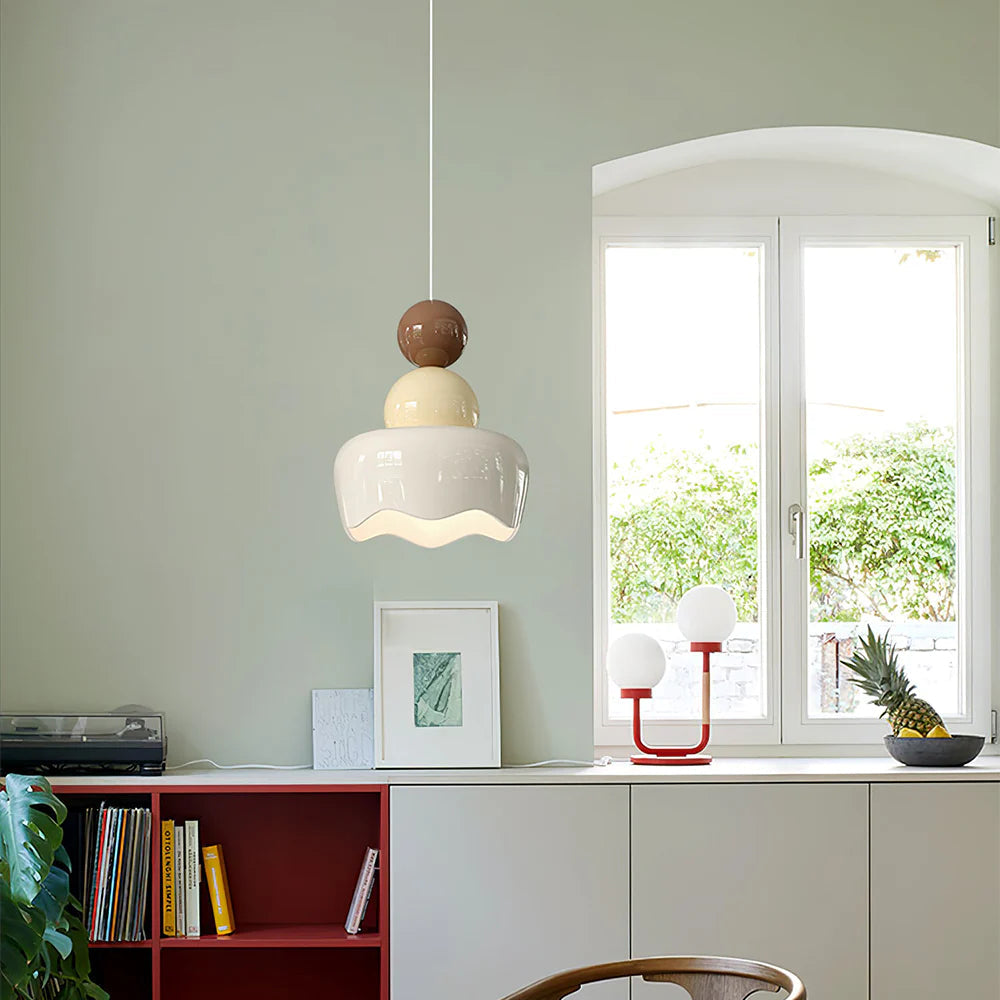 Valentina Poupée Sunny Rain LED Suspension Crème Résine Chambre à coucher - Neutralighting