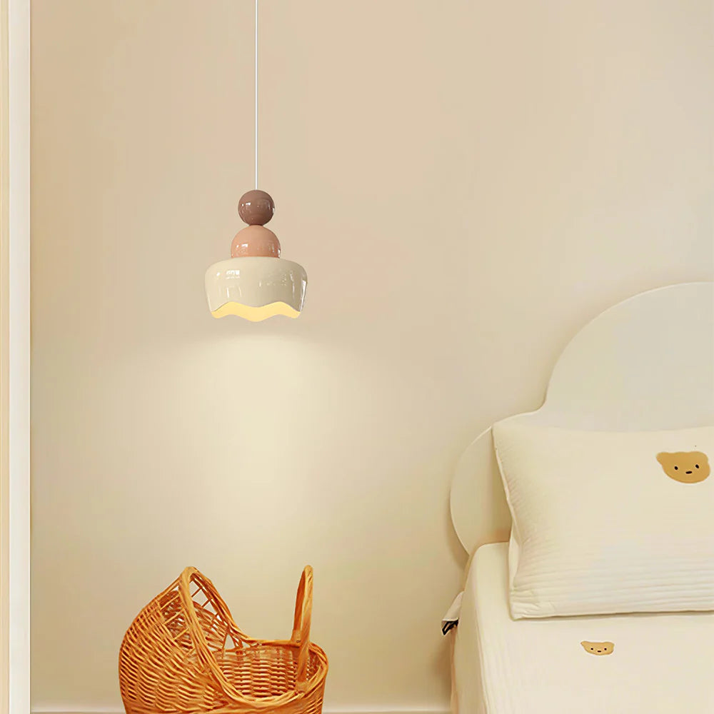 Valentina Poupée Sunny Rain LED Suspension Crème Résine Chambre à coucher - Neutralighting