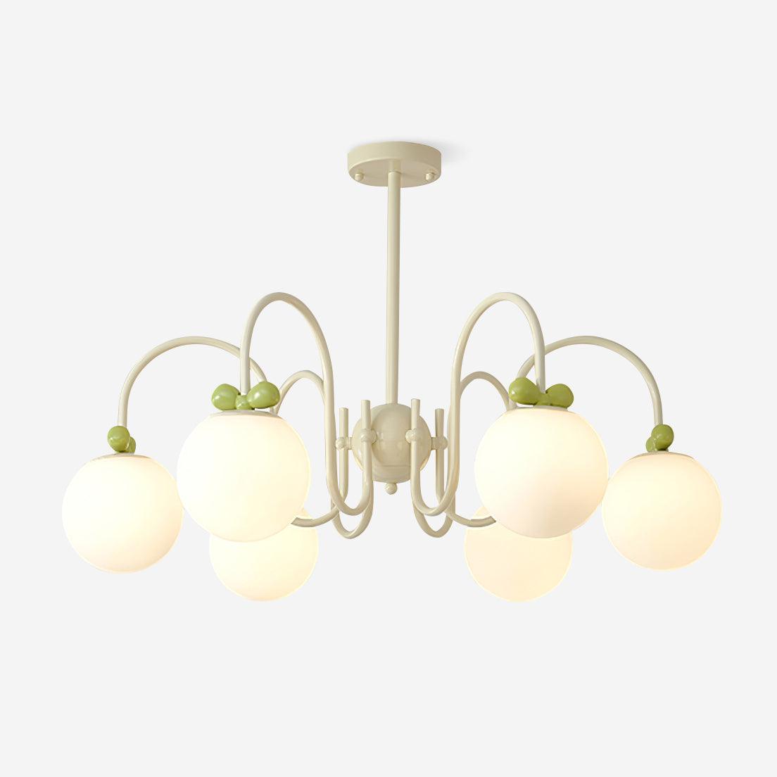 Cherry Lustre Globe Dépoli Branches Crème - Neutralighting