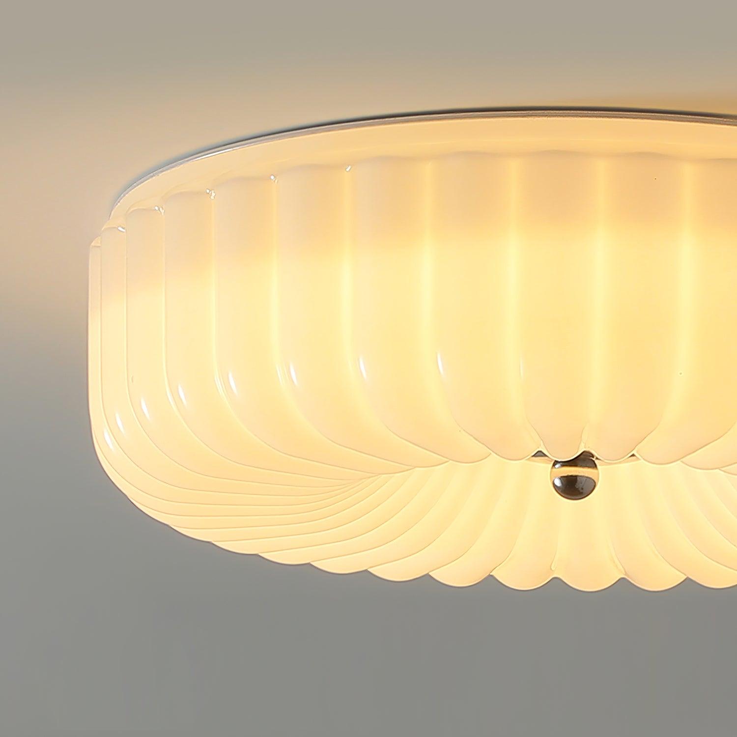 Mivone Plafonnier encastré en verre crème - Neutralighting