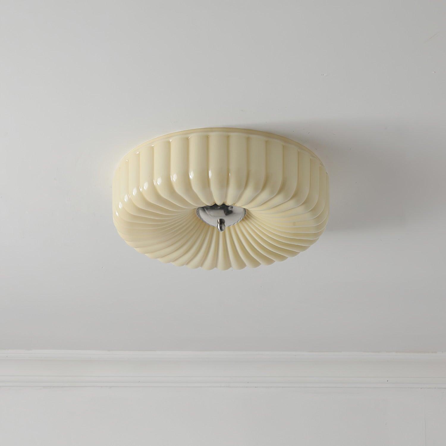Mivone Plafonnier encastré en verre crème - Neutralighting