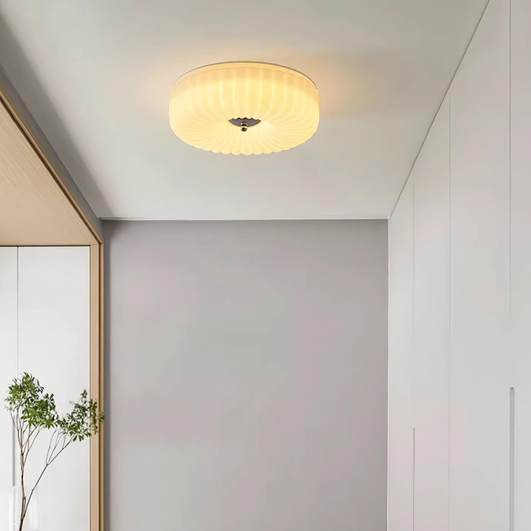 Mivone Plafonnier encastré en verre crème - Neutralighting