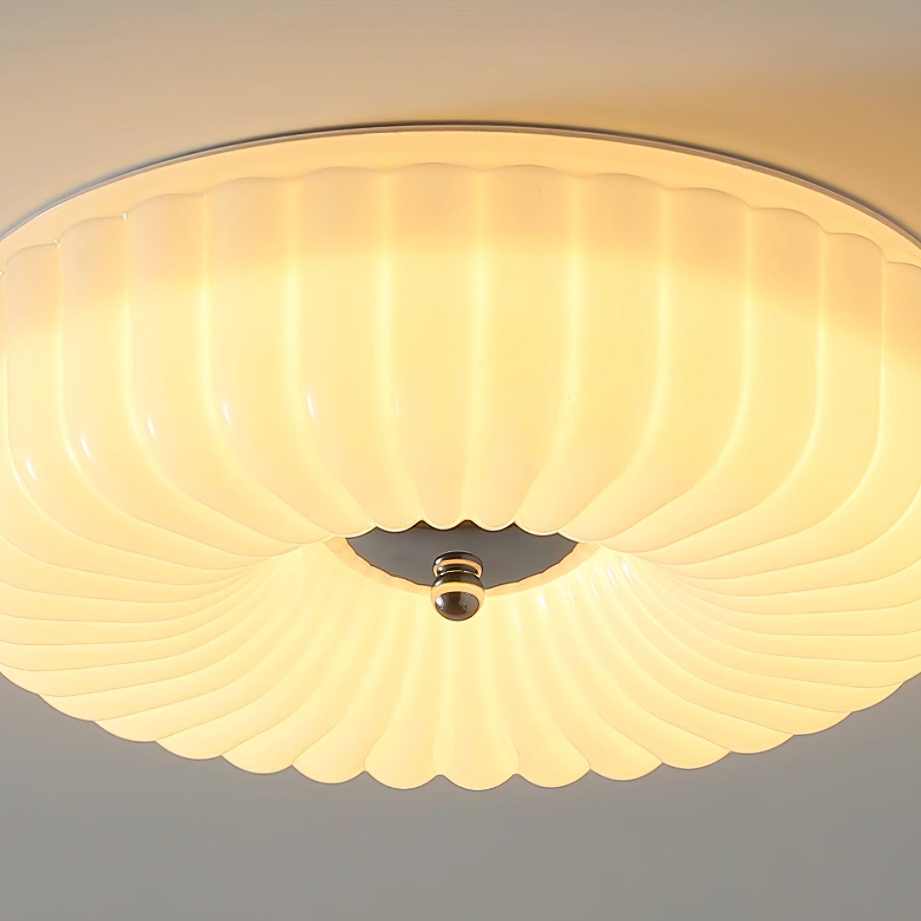 Mivone Plafonnier encastré en verre crème - Neutralighting