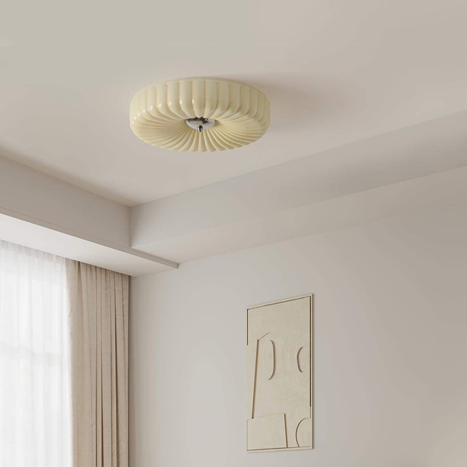 Mivone Plafonnier encastré en verre crème - Neutralighting