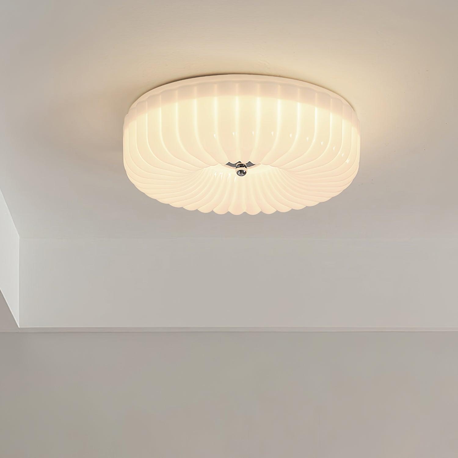 Mivone Plafonnier encastré en verre crème - Neutralighting