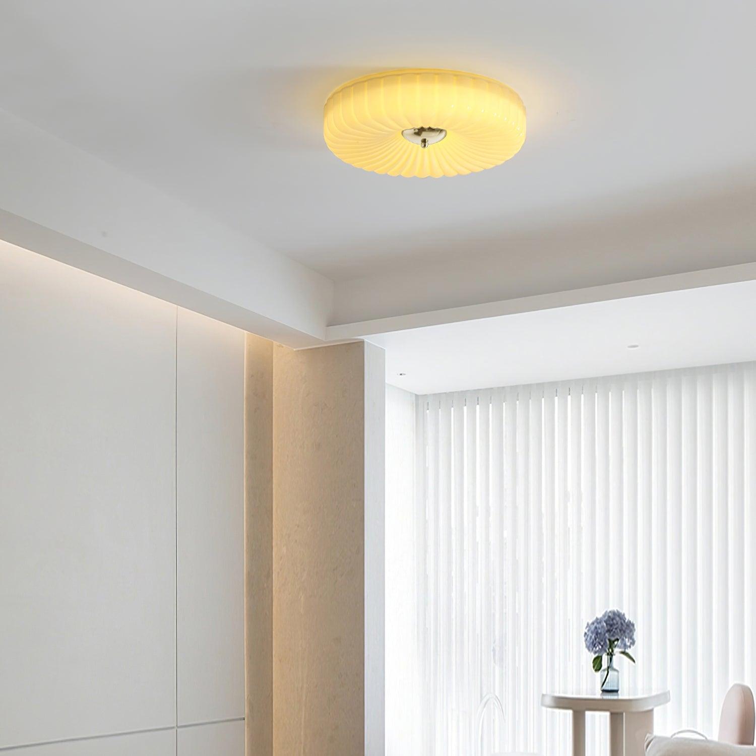 Mivone Plafonnier encastré en verre crème - Neutralighting