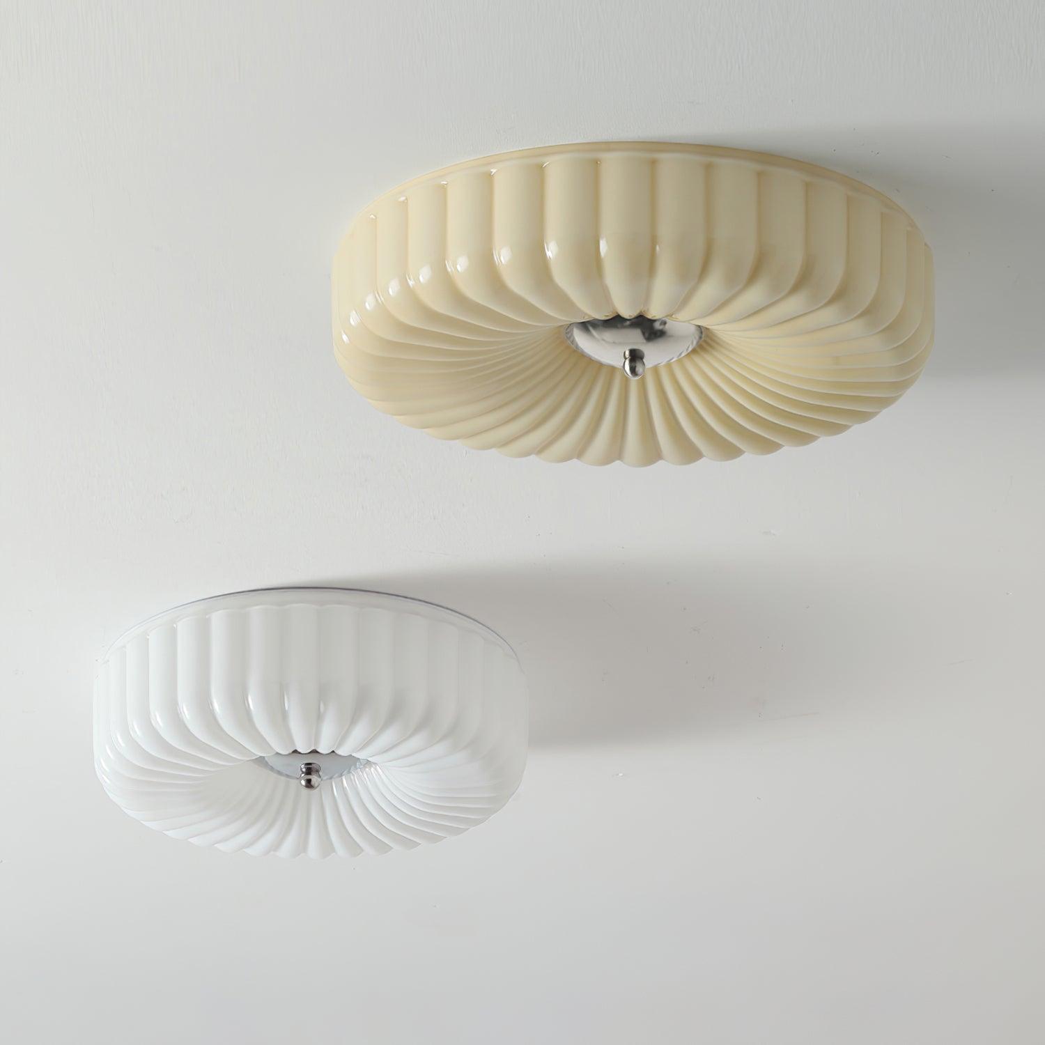 Mivone Plafonnier encastré en verre crème - Neutralighting