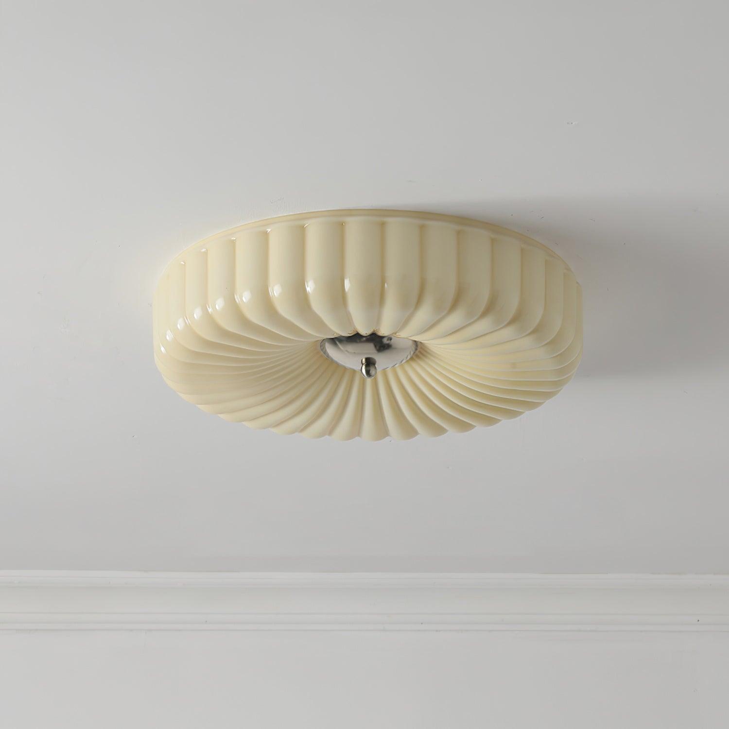Mivone Plafonnier encastré en verre crème - Neutralighting