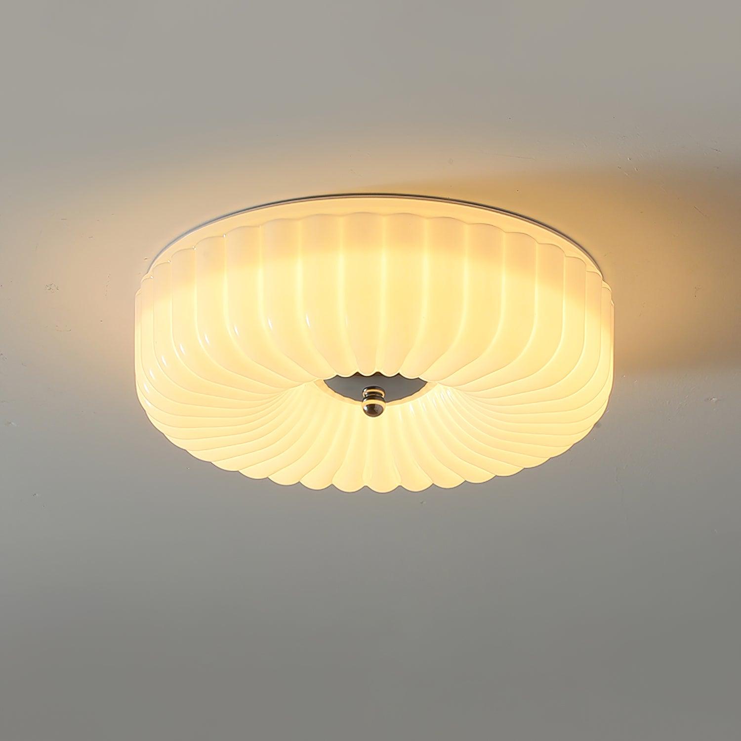Mivone Plafonnier encastré en verre crème - Neutralighting