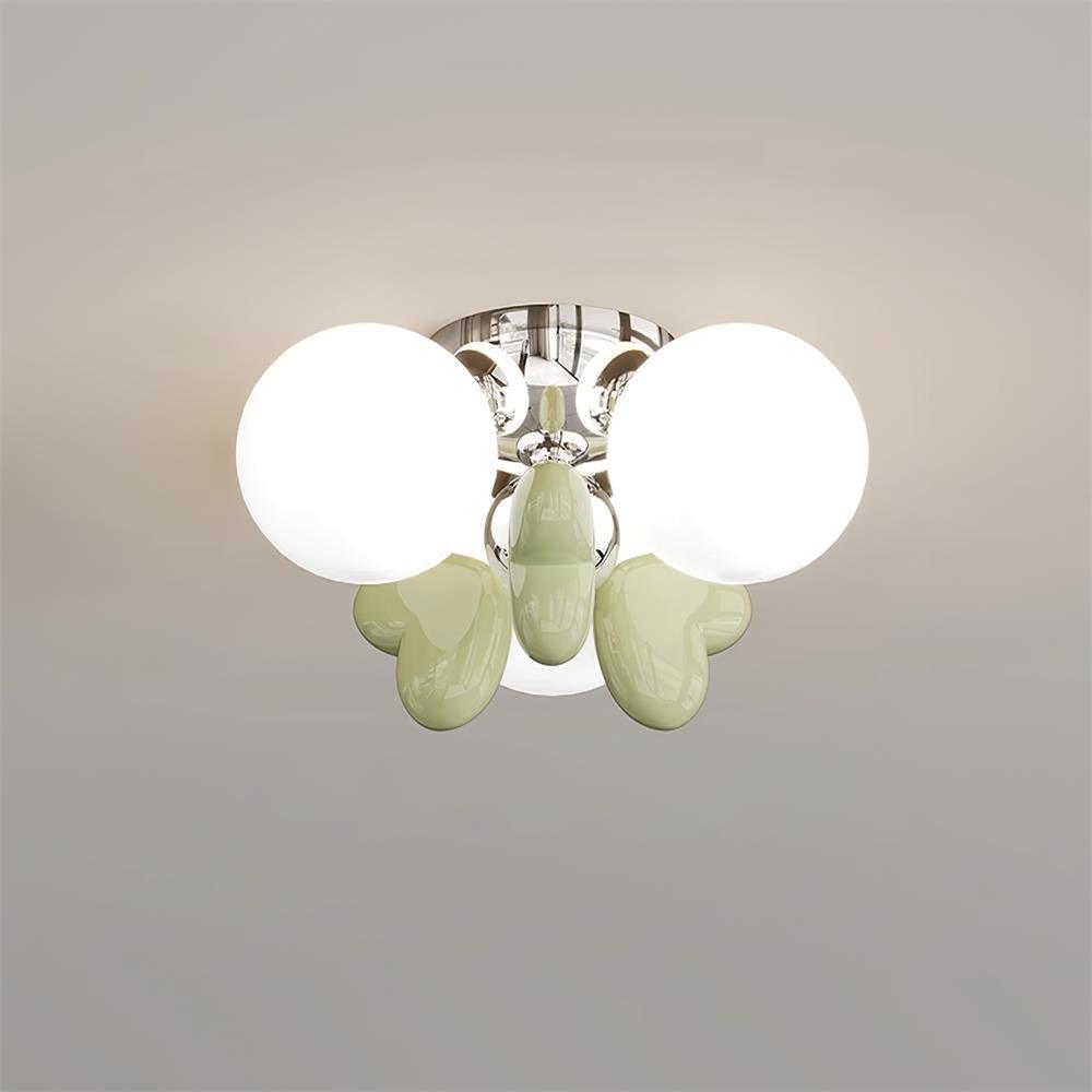 Nica Plafonnier Crème Globe Groupe Moderne Chambre - Neutralighting