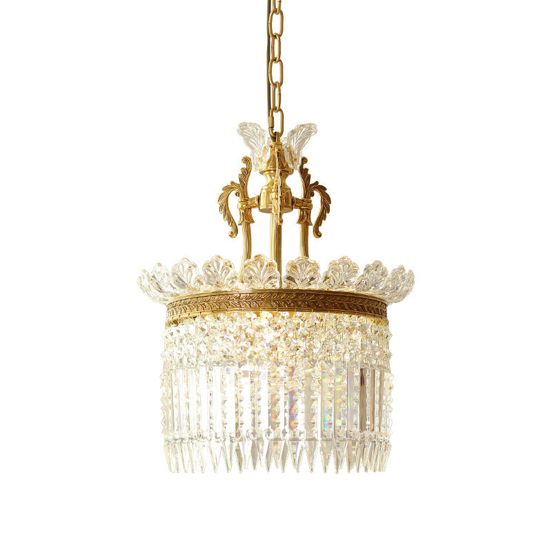 Crinoline Postmodern Luxury Brass Crystal Chandelier - Lamp Copper
